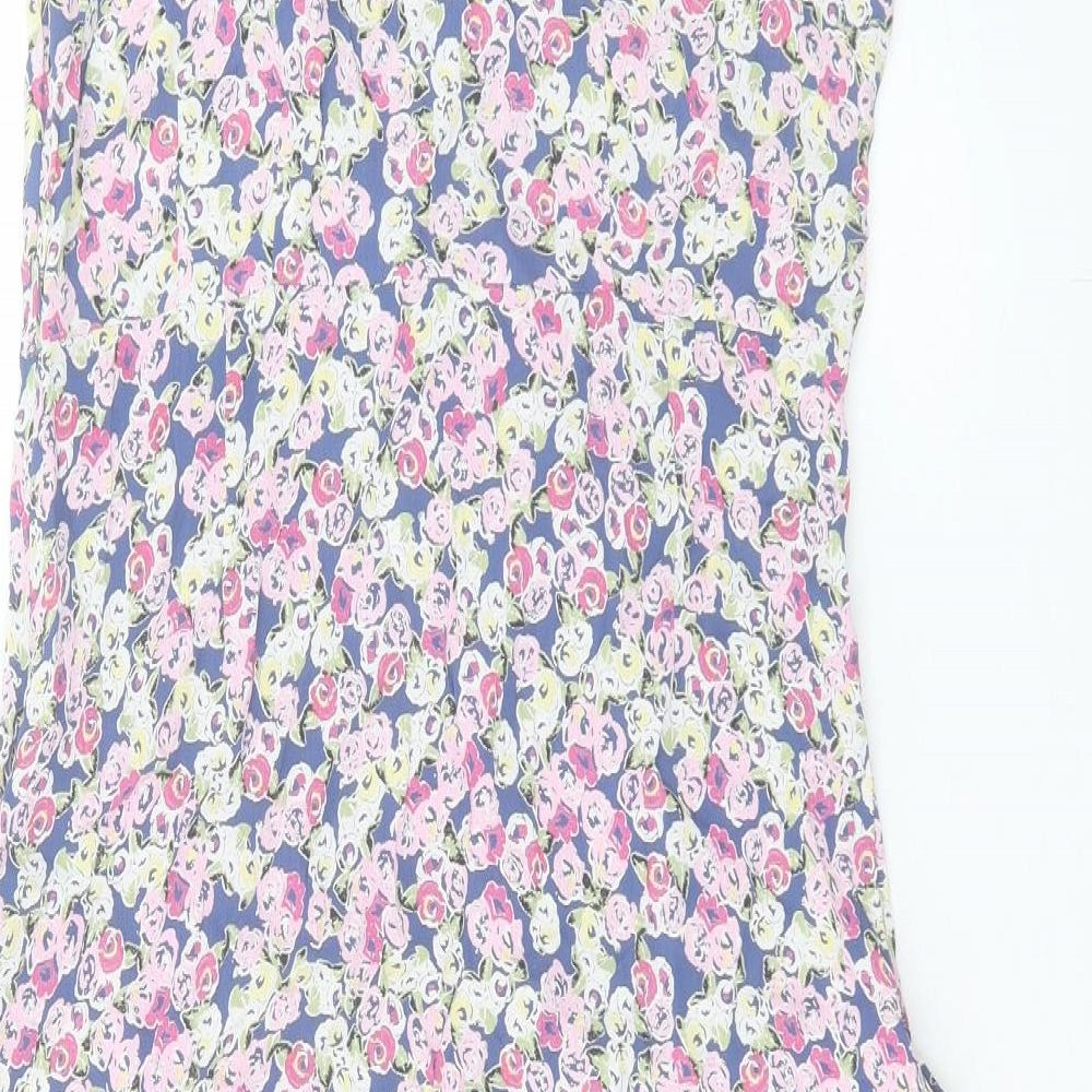 Adini Womens Multicoloured Floral Viscose Shift Size S Round Neck Pullover