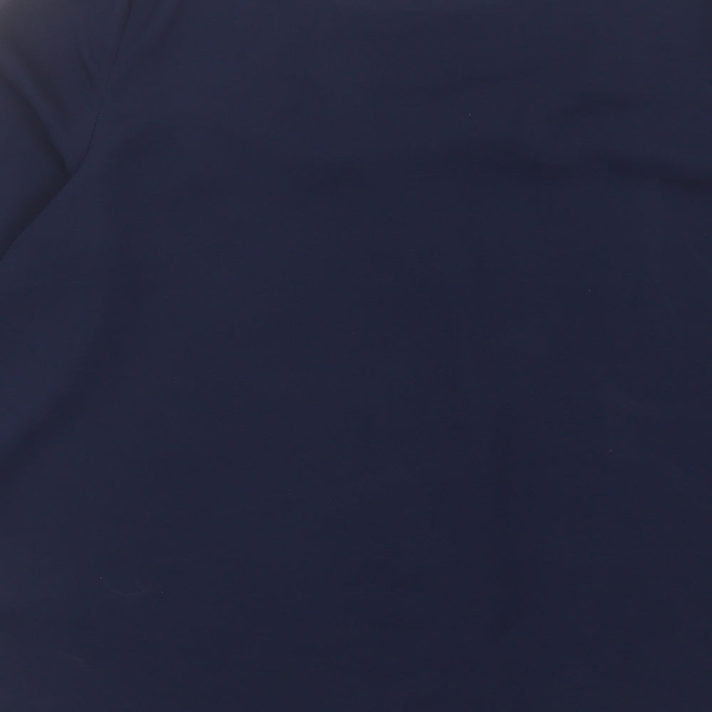 F&F Womens Blue Polyester Basic Blouse Size 12 Round Neck