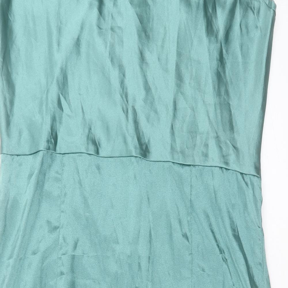 SheIn Womens Green Polyester Slip Dress Size XL Square Neck Pullover