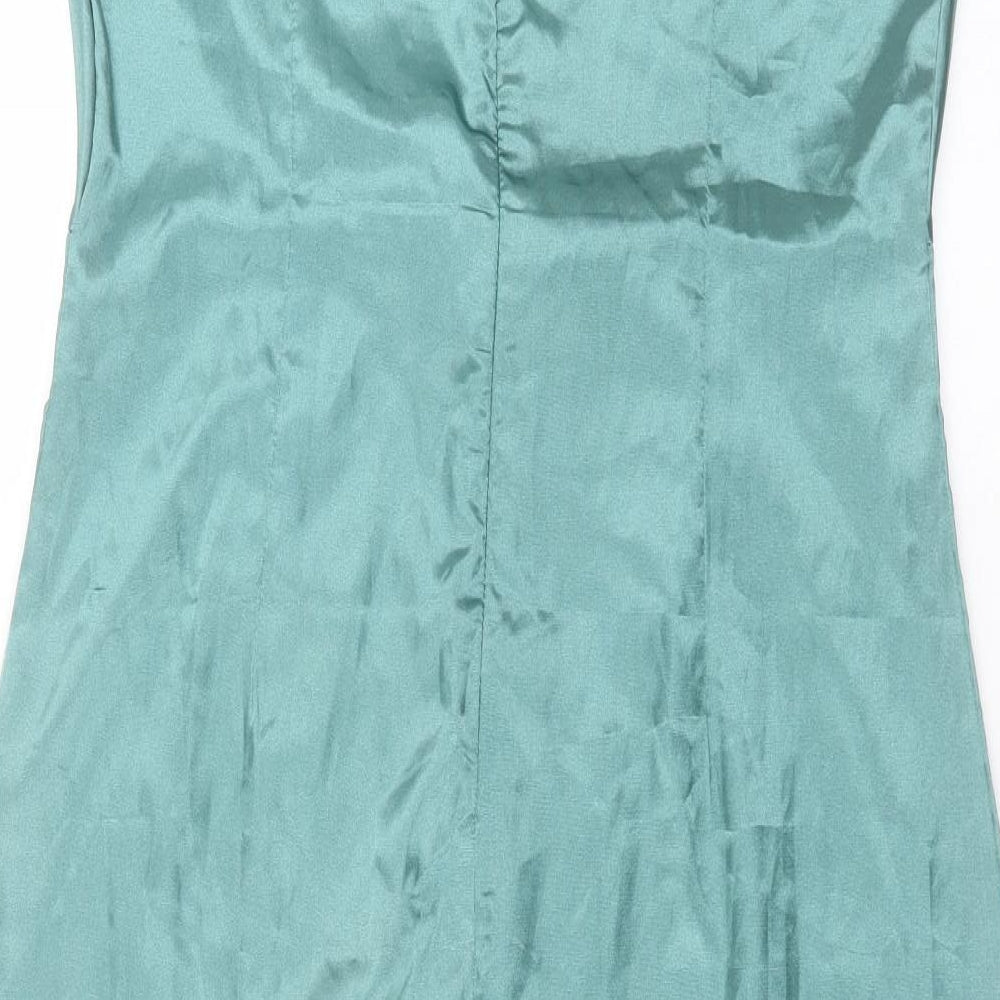 SheIn Womens Green Polyester Slip Dress Size XL Square Neck Pullover