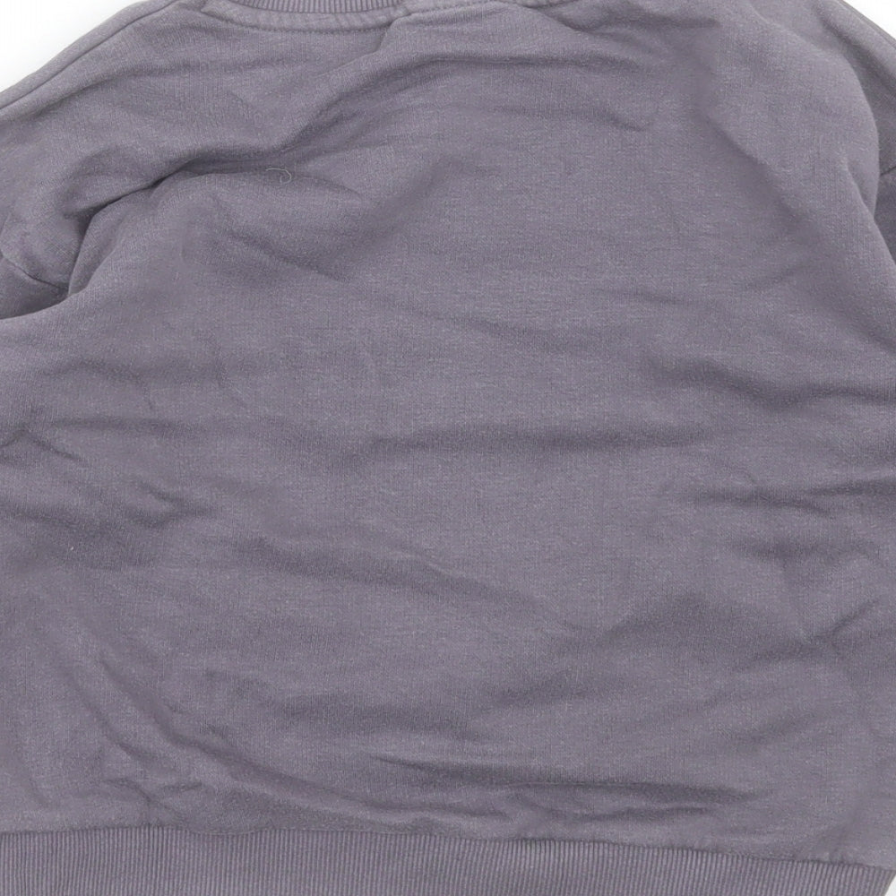 NEXT Girls Purple Cotton Pullover Sweatshirt Size 7 Years Pullover - Star