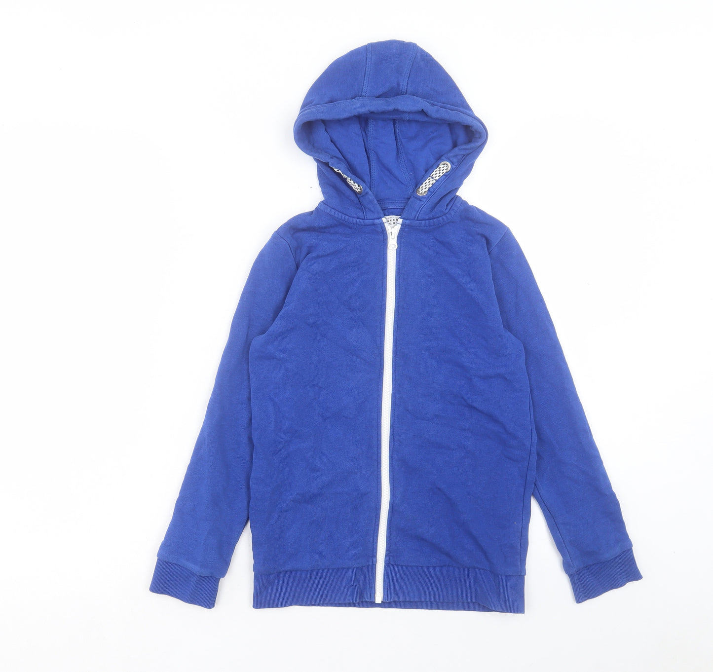 TU Boys Blue Cotton Full Zip Hoodie Size 9 Years Zip