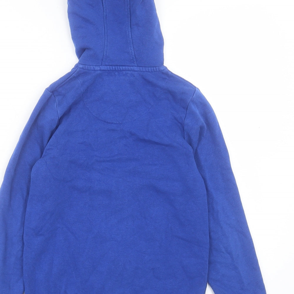 TU Boys Blue Cotton Full Zip Hoodie Size 9 Years Zip
