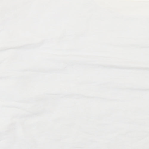 Zara Womens White Plaid Cotton Pullover Sweatshirt Size L Pullover