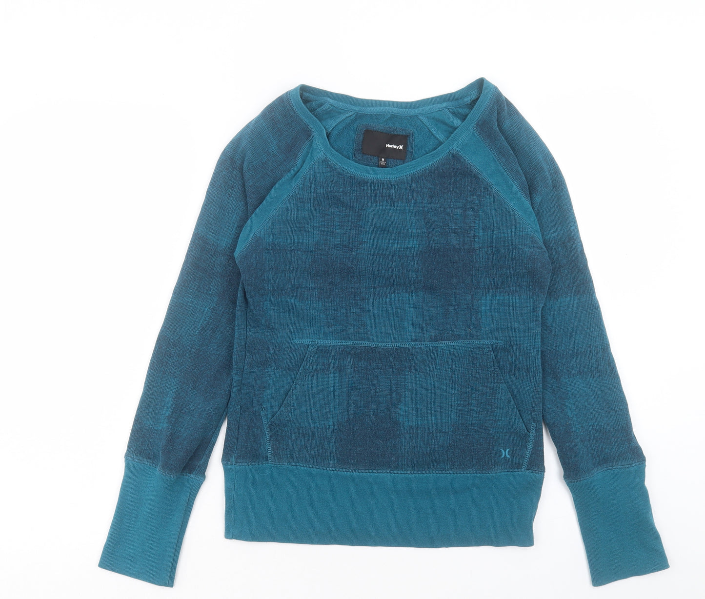 Hurley Womens Blue Cotton Pullover Sweatshirt Size S Pullover