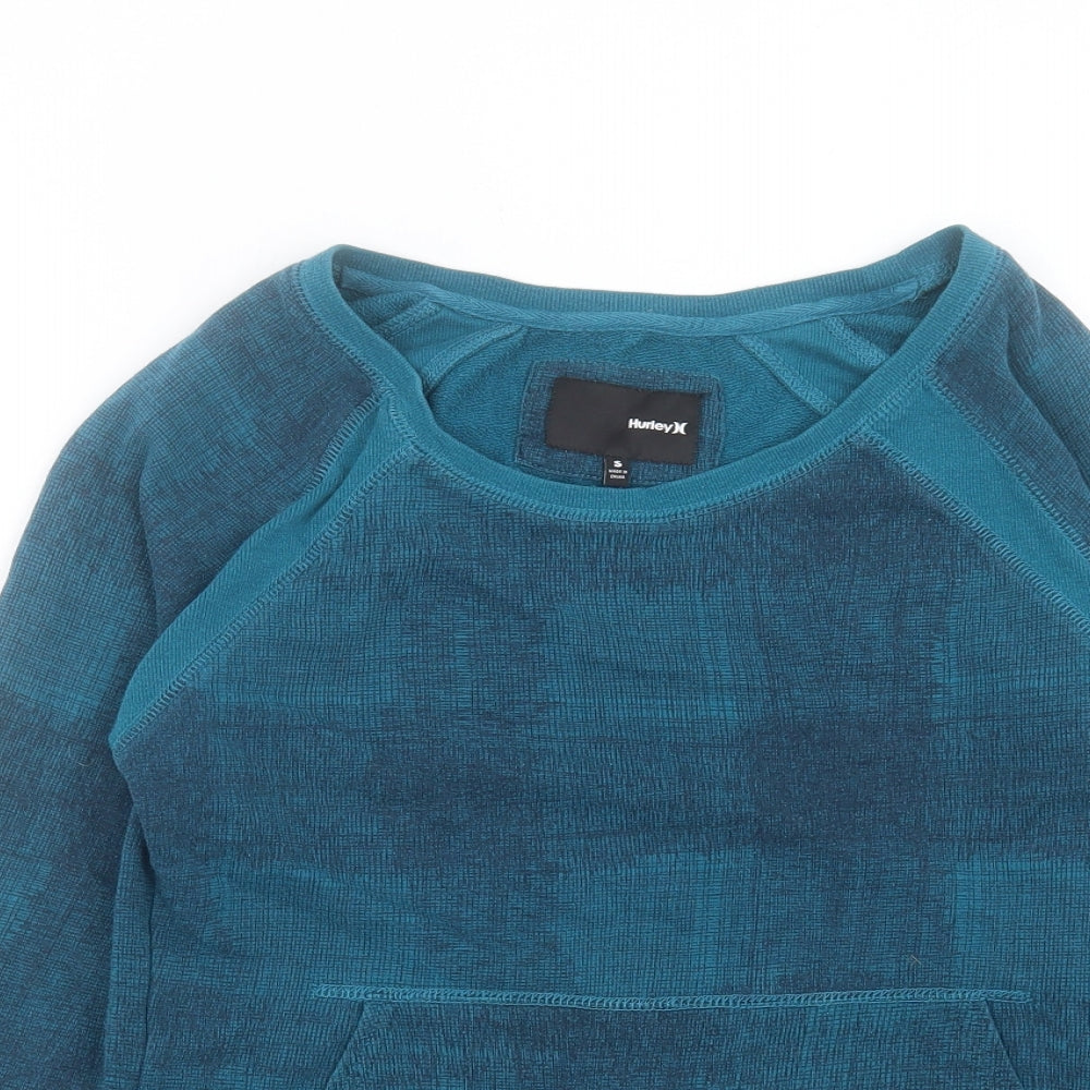 Hurley Womens Blue Cotton Pullover Sweatshirt Size S Pullover
