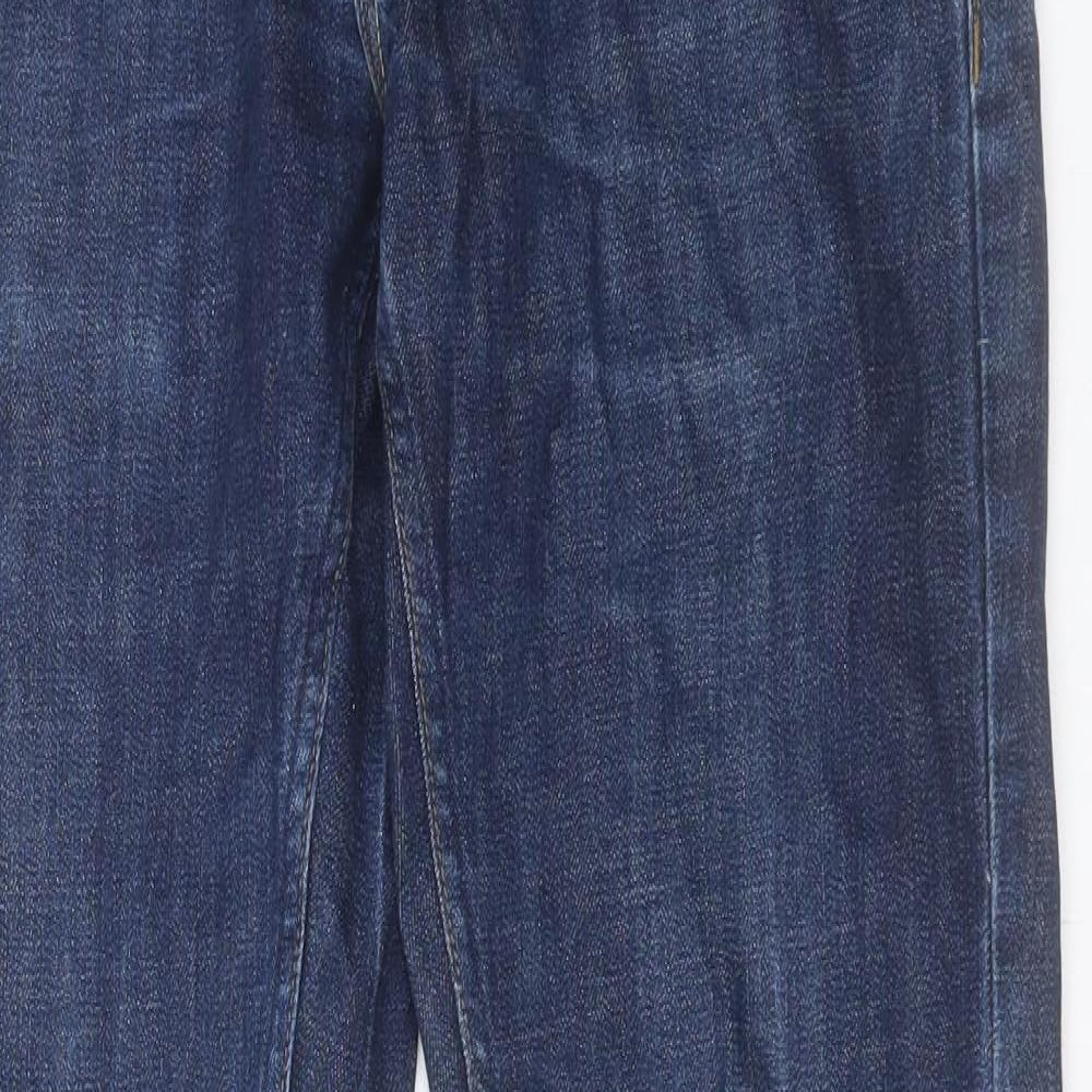 Blue Ridge Mens Blue Cotton Skinny Jeans Size 30 in L34 in Regular Button
