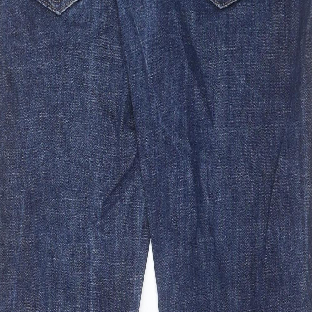 Blue Ridge Mens Blue Cotton Skinny Jeans Size 30 in L34 in Regular Button