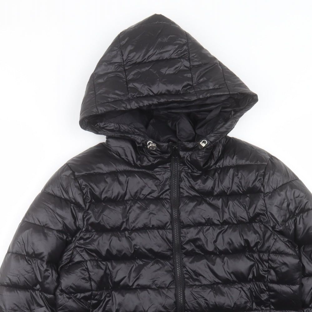 Primark Womens Black Puffer Jacket Coat Size XS Zip