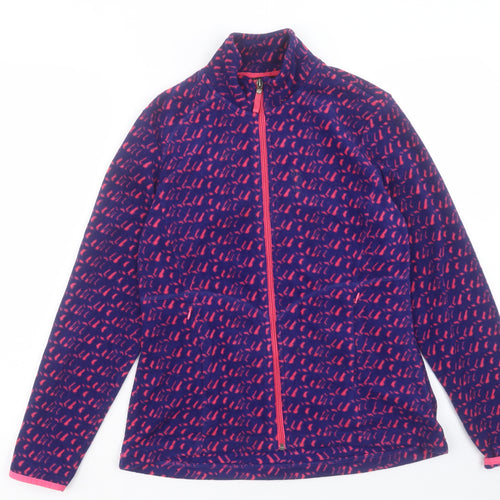 Marks and Spencer Womens Purple Geometric Jacket Size 12 Zip