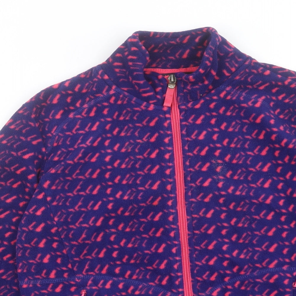 Marks and Spencer Womens Purple Geometric Jacket Size 12 Zip