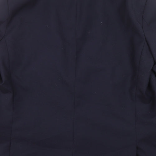 Preworn Mens Blue Polyacrylate Fibre Jacket Blazer Size 46