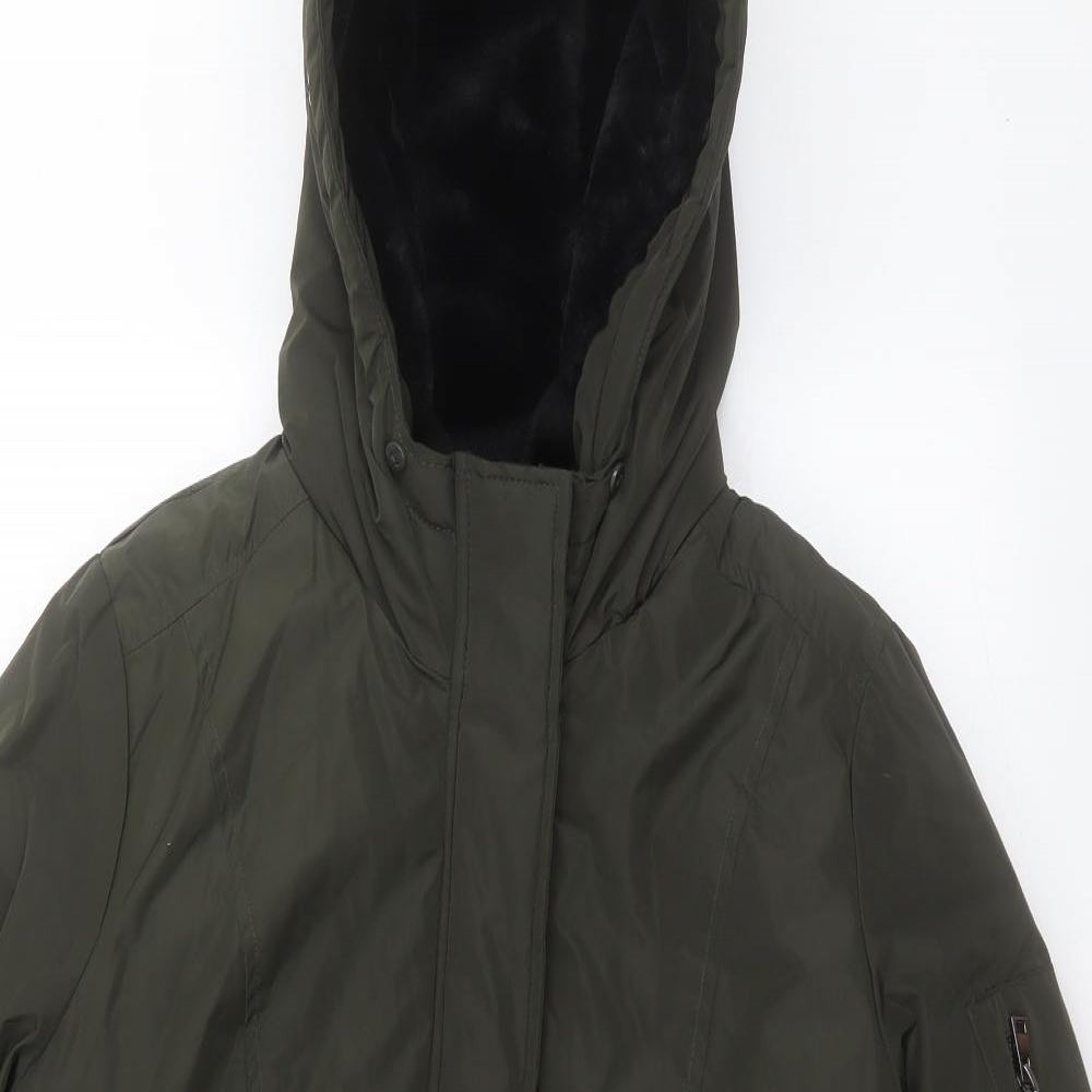 Matalan Womens Green Rain Coat Coat Size 16 Zip