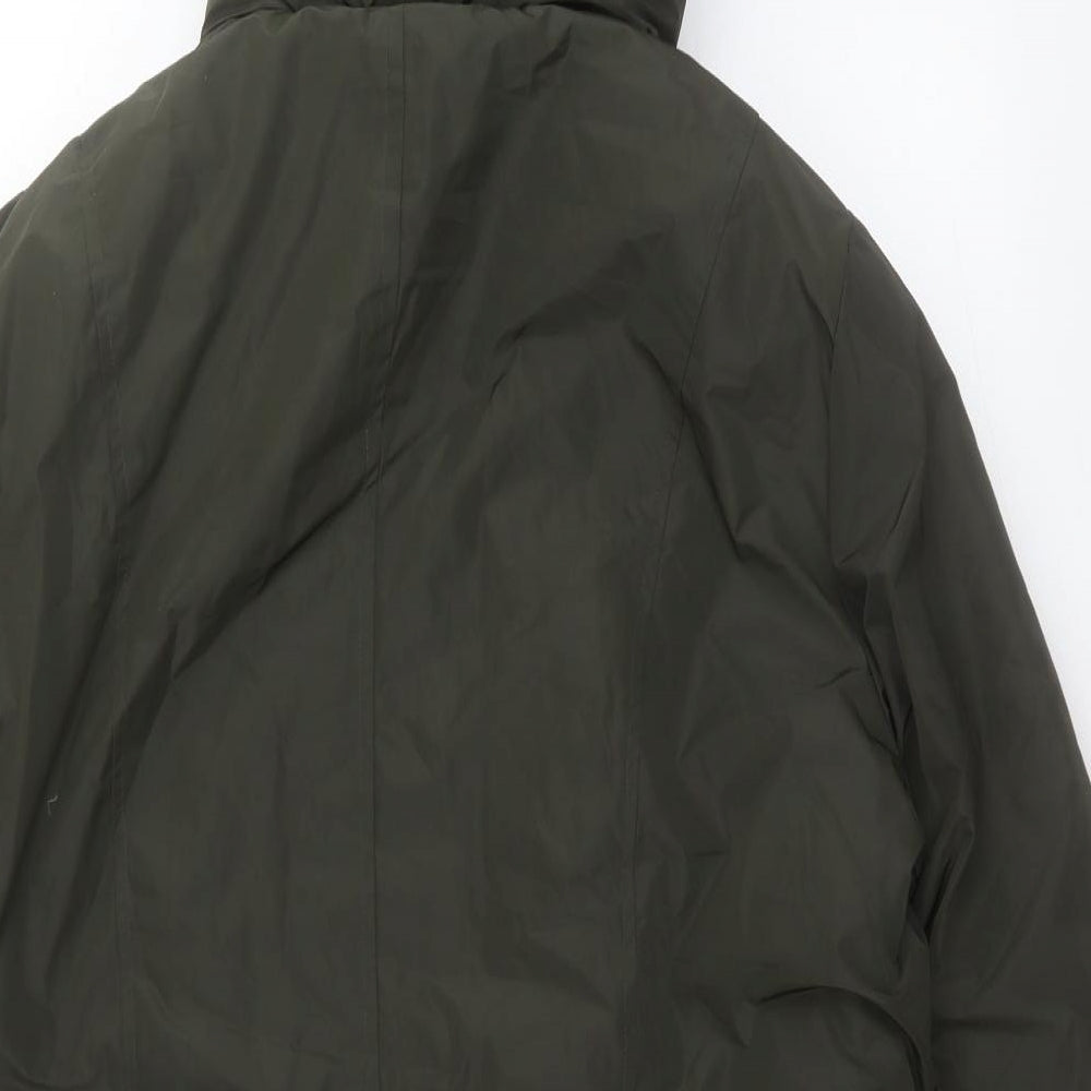 Matalan Womens Green Rain Coat Coat Size 16 Zip