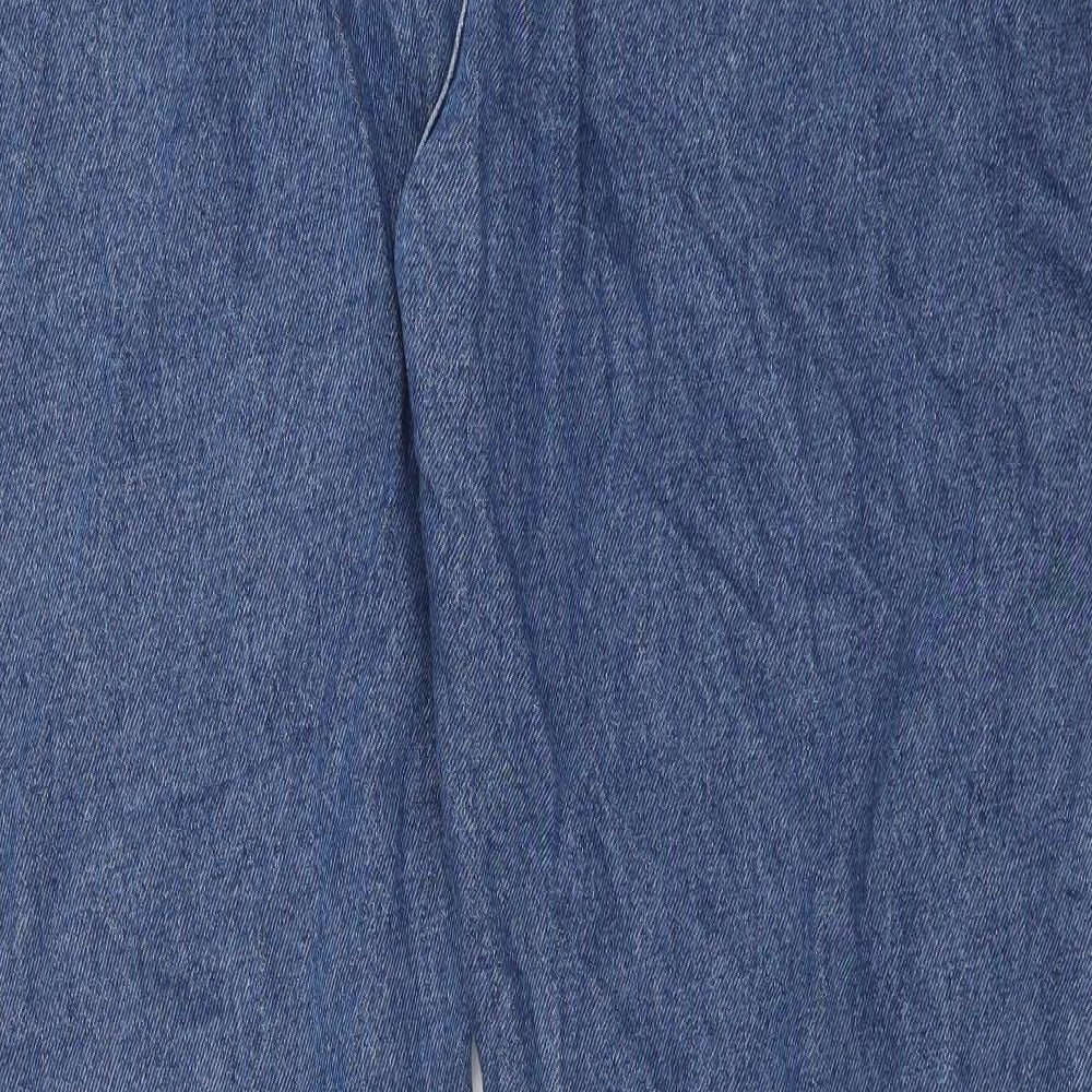 Rustler Mens Blue Cotton Straight Jeans Size 44 in L30 in Regular Button