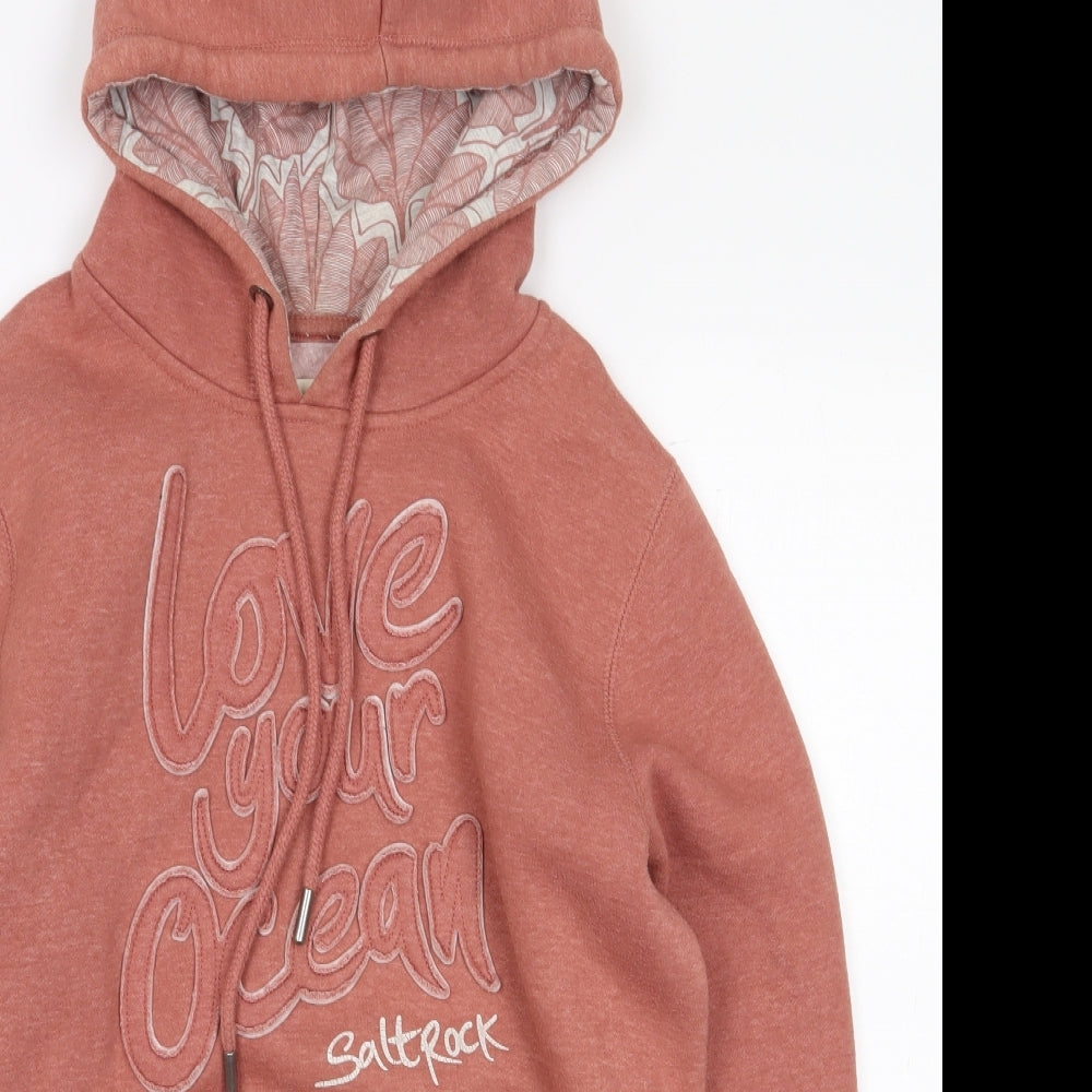Saltrock Womens Pink Cotton Pullover Hoodie Size 10 Pullover - Love Your Ocean