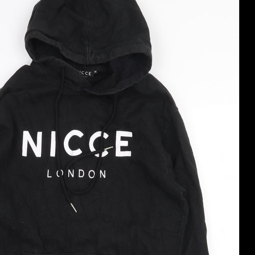 NICCE Mens Black Cotton Pullover Hoodie Size M