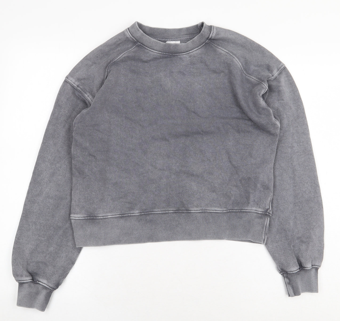Zara Girls Grey Cotton Pullover Sweatshirt Size 13-14 Years Pullover