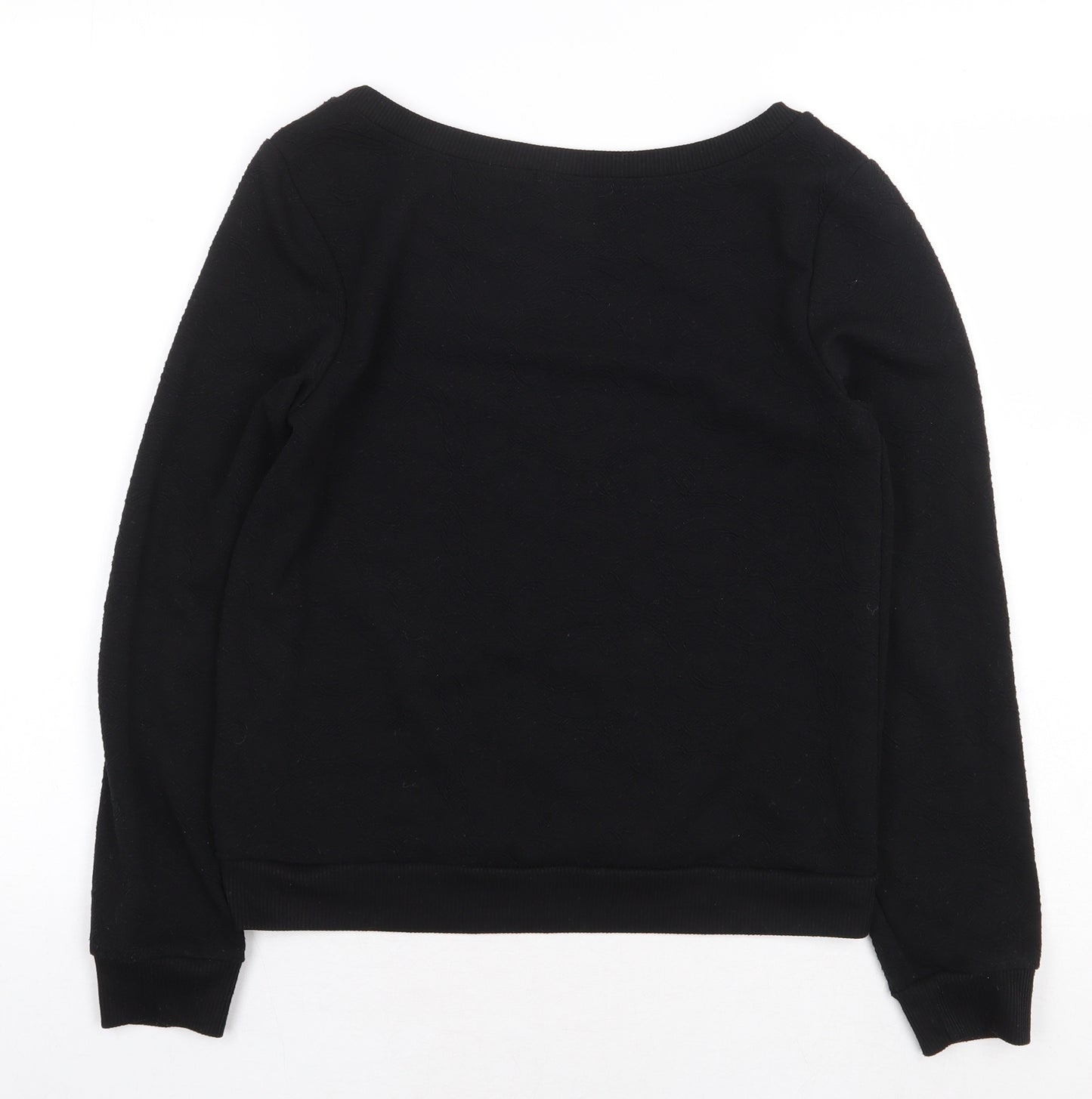Epanouir Womens Black Polyester Pullover Sweatshirt Size 8 Pullover