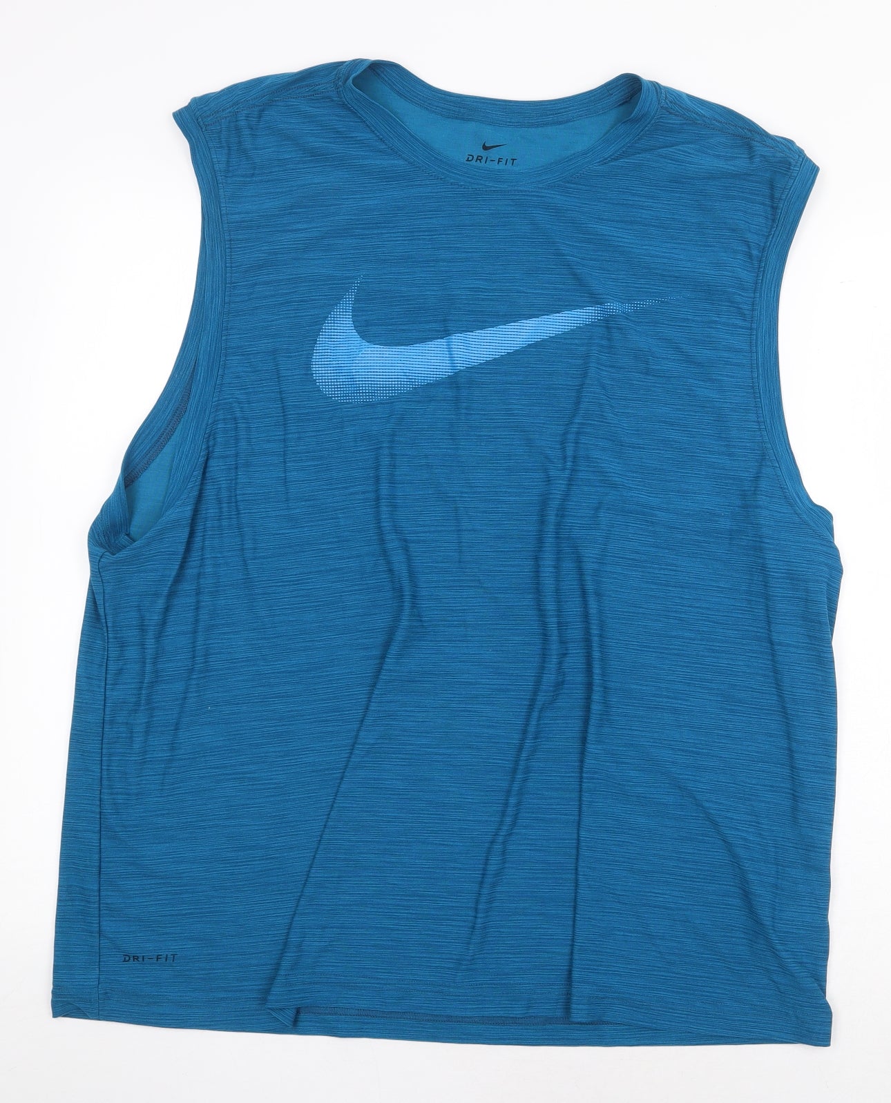 Nike Mens Blue Polyester Basic Tank Size XL Round Neck Pullover