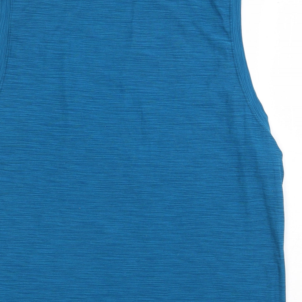 Nike Mens Blue Polyester Basic Tank Size XL Round Neck Pullover