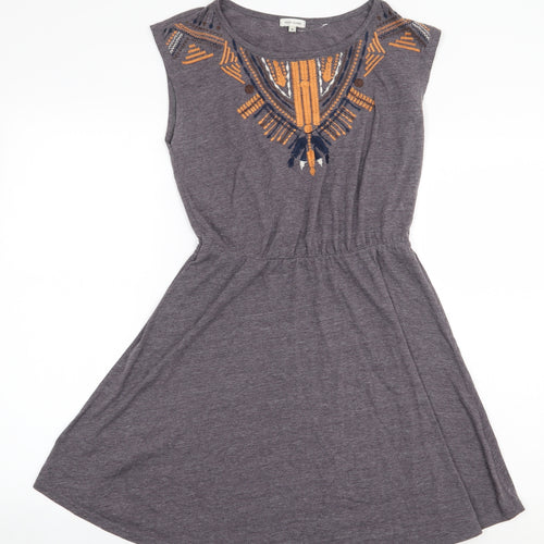 River Island Womens Grey Polyester A-Line Size 8 Round Neck Pullover