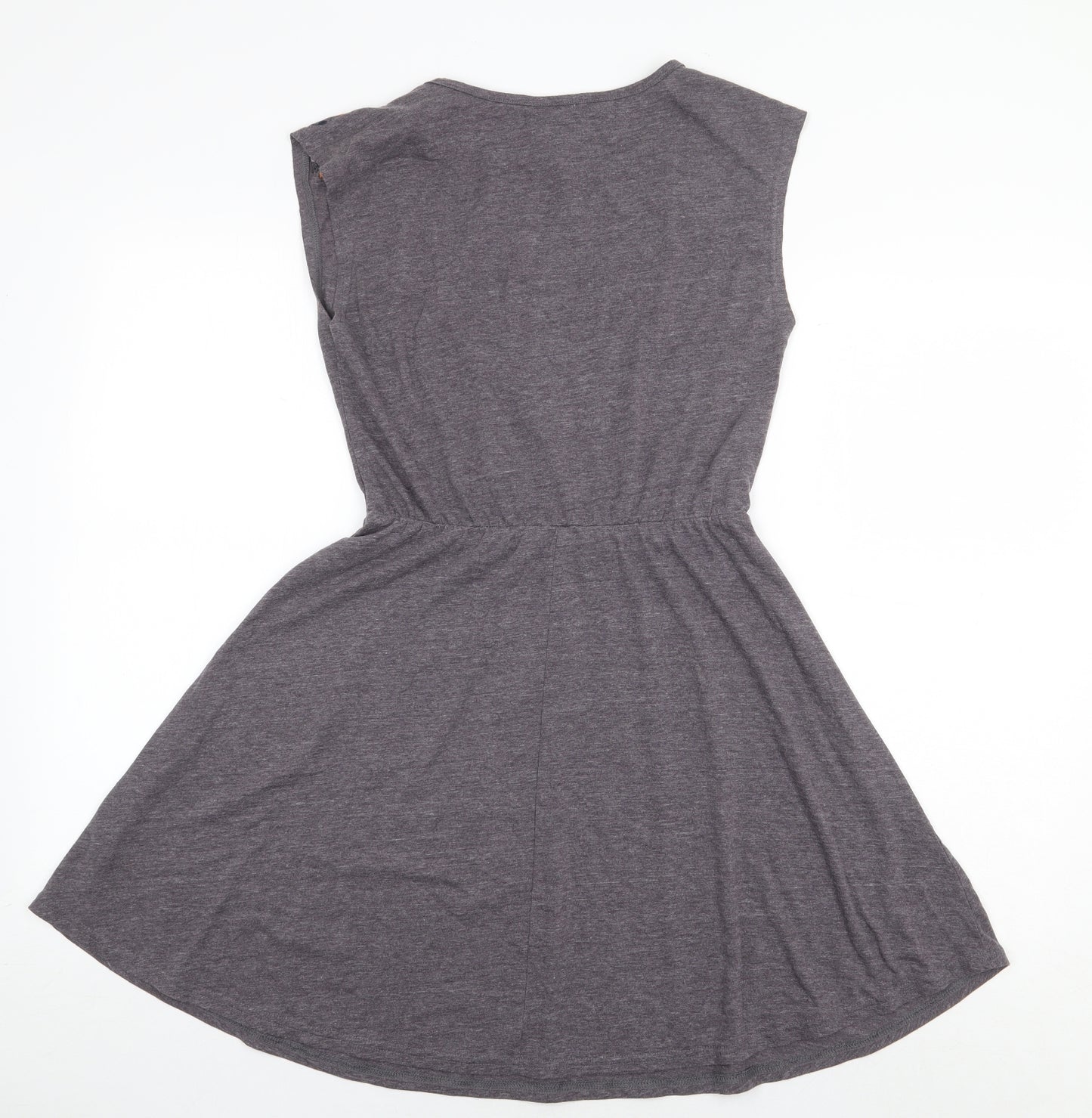 River Island Womens Grey Polyester A-Line Size 8 Round Neck Pullover