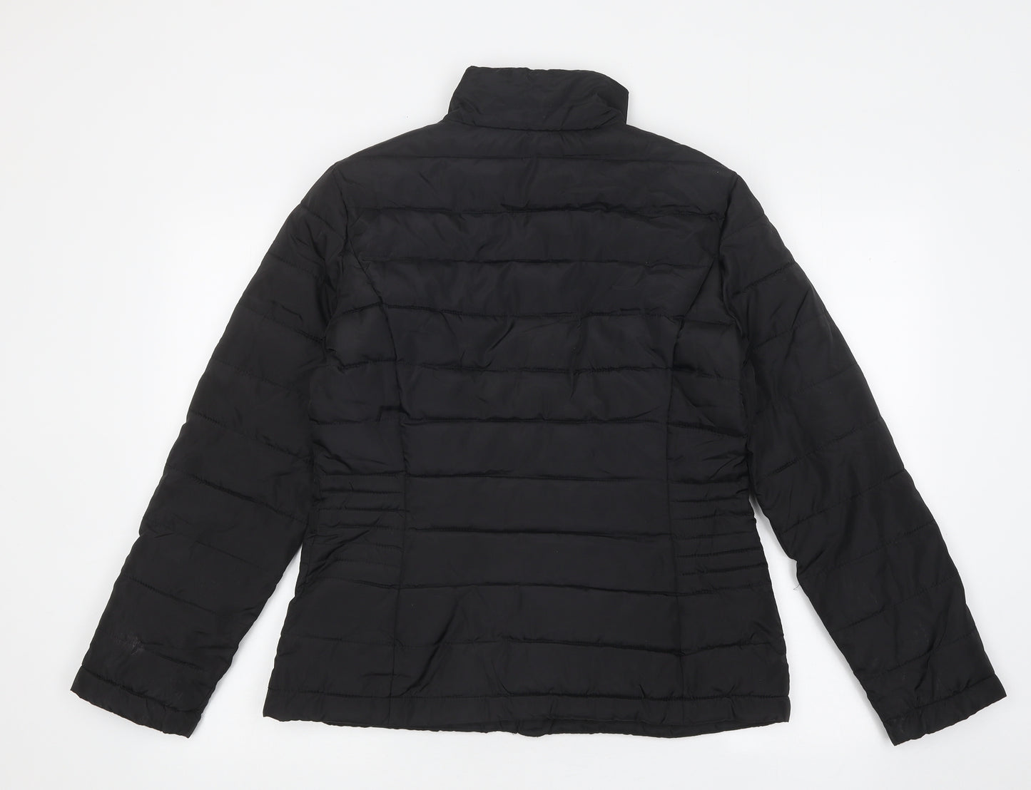 Dorothy Perkins Womens Black Quilted Jacket Size 6 Zip