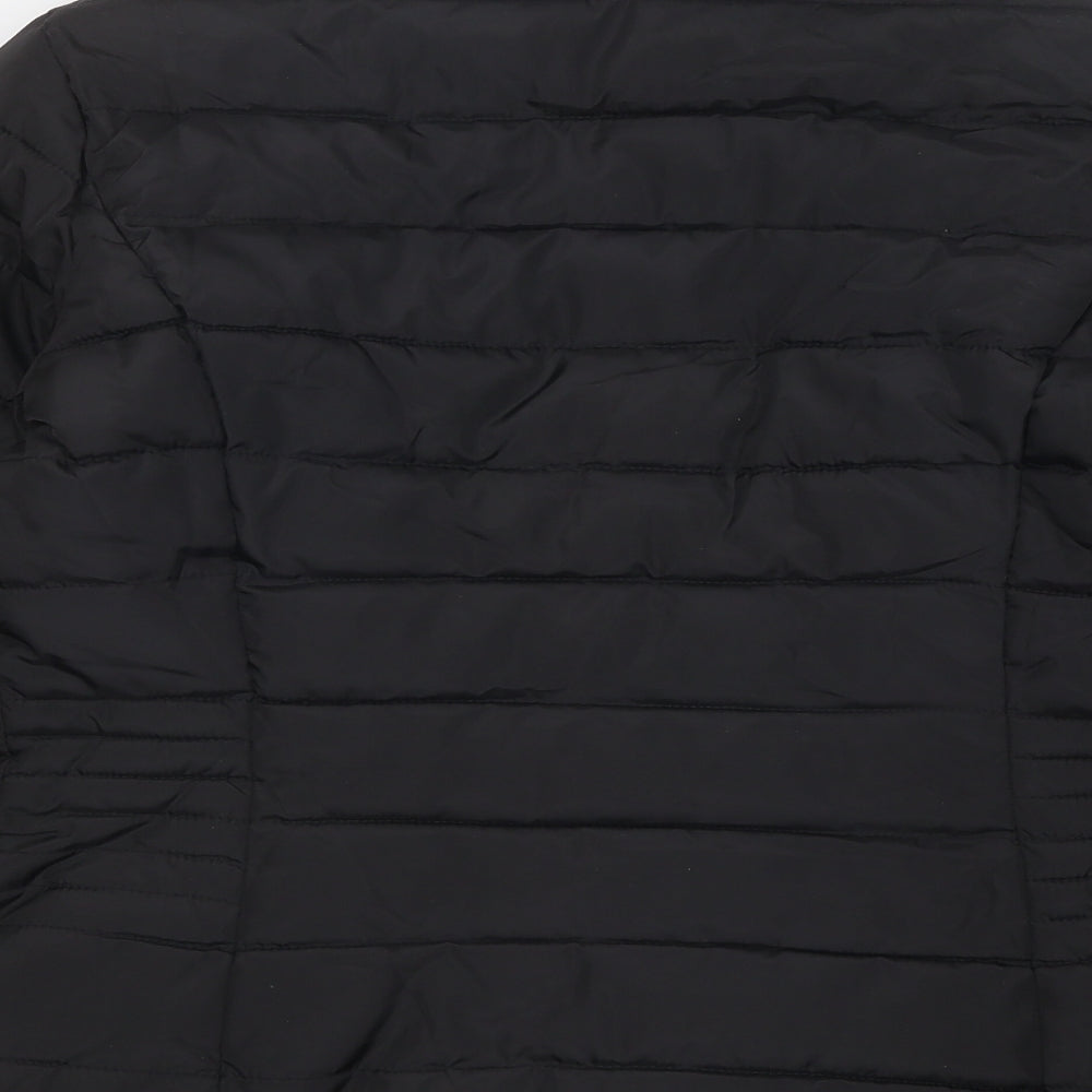 Dorothy Perkins Womens Black Quilted Jacket Size 6 Zip