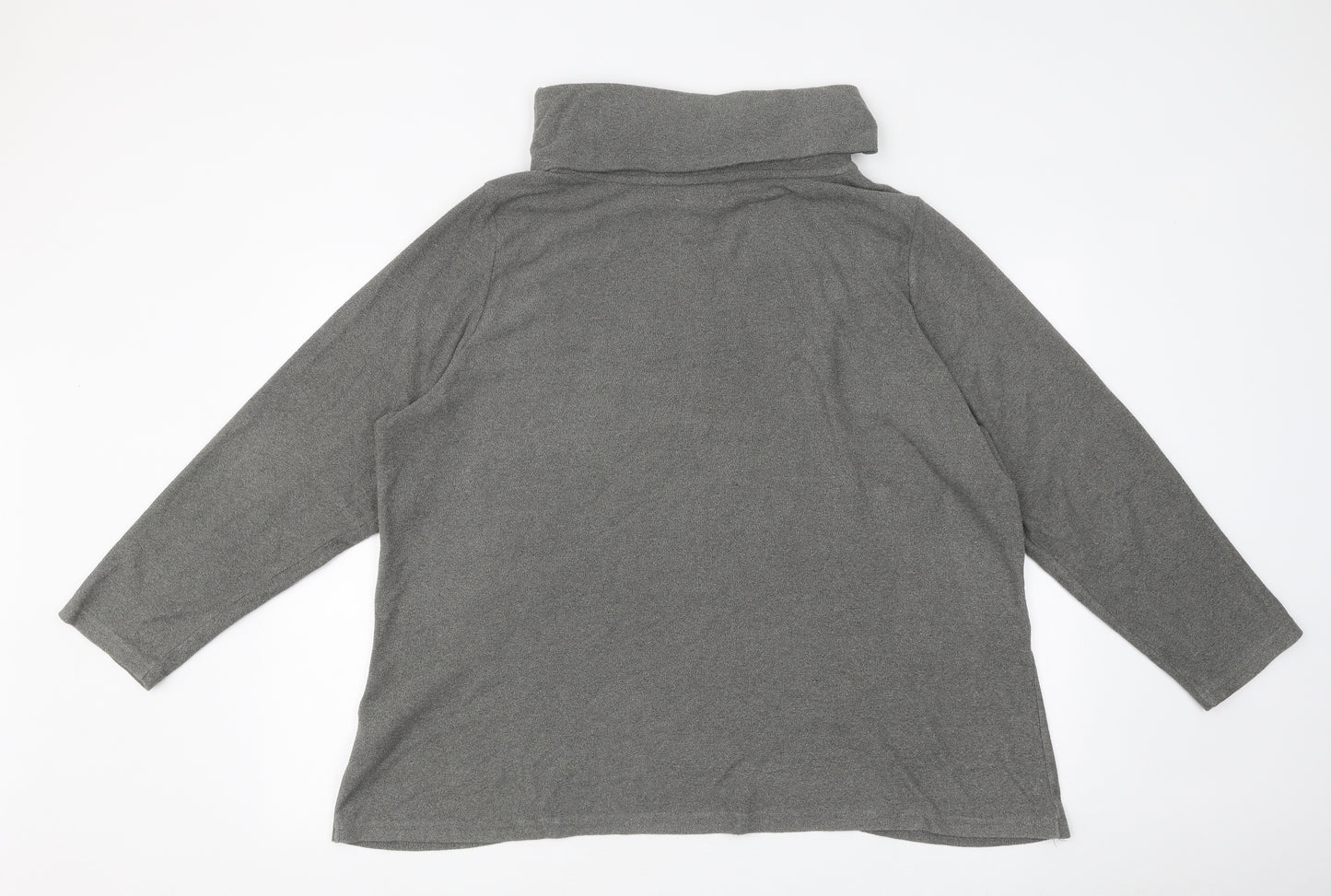 Ambria Womens Grey Polyester Pullover Sweatshirt Size 20 Pullover