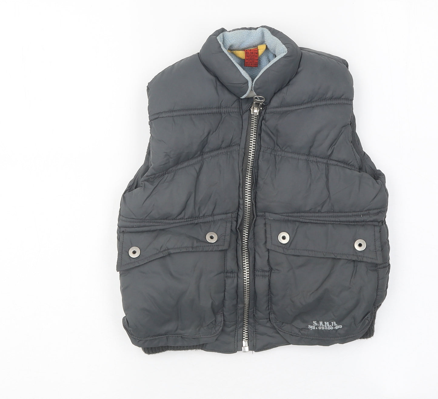 Skhuaban Boys Grey Gilet Jacket Size 2-3 Years Zip