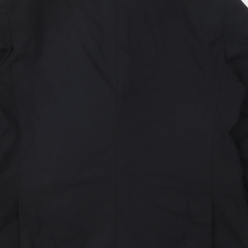 Simon Jersey Mens Black Polyester Jacket Suit Jacket Size 42