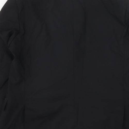 Simon Jersey Mens Black Polyester Jacket Suit Jacket Size 42