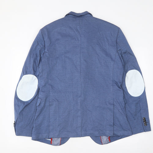 Zara Mens Blue Polyester Jacket Suit Jacket Size 52