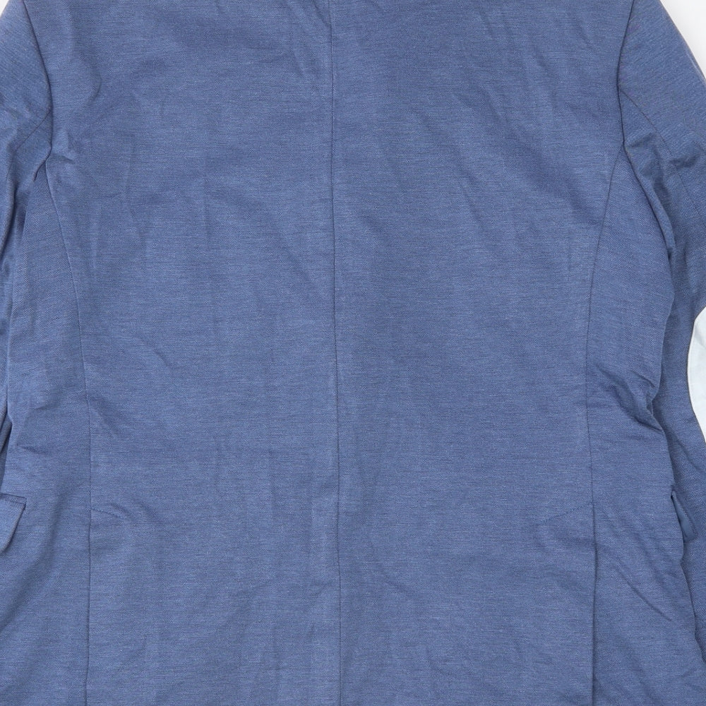 Zara Mens Blue Polyester Jacket Suit Jacket Size 52