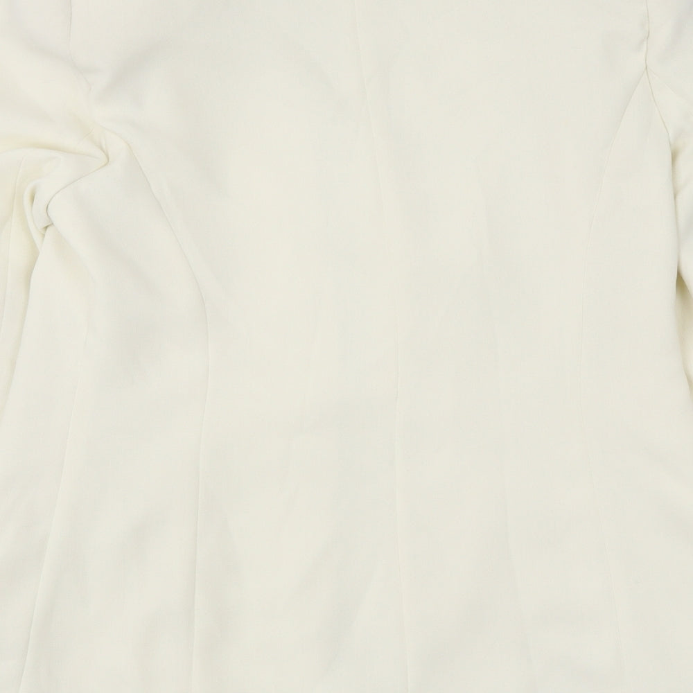 Bonmarché Womens White 100% Cotton Jacket Suit Jacket Size 12