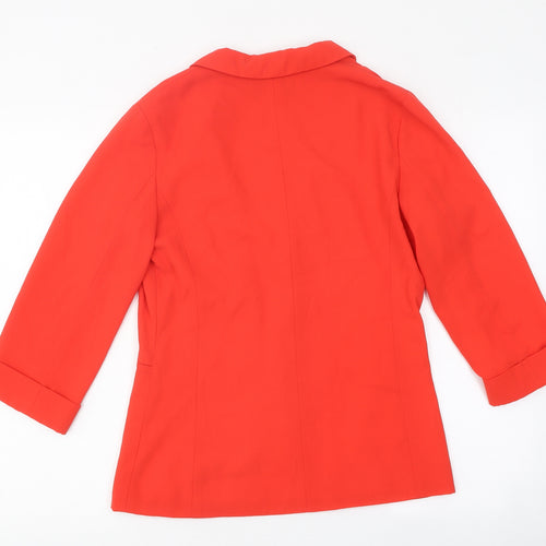 New Look Womens Red Jacket Blazer Size 10