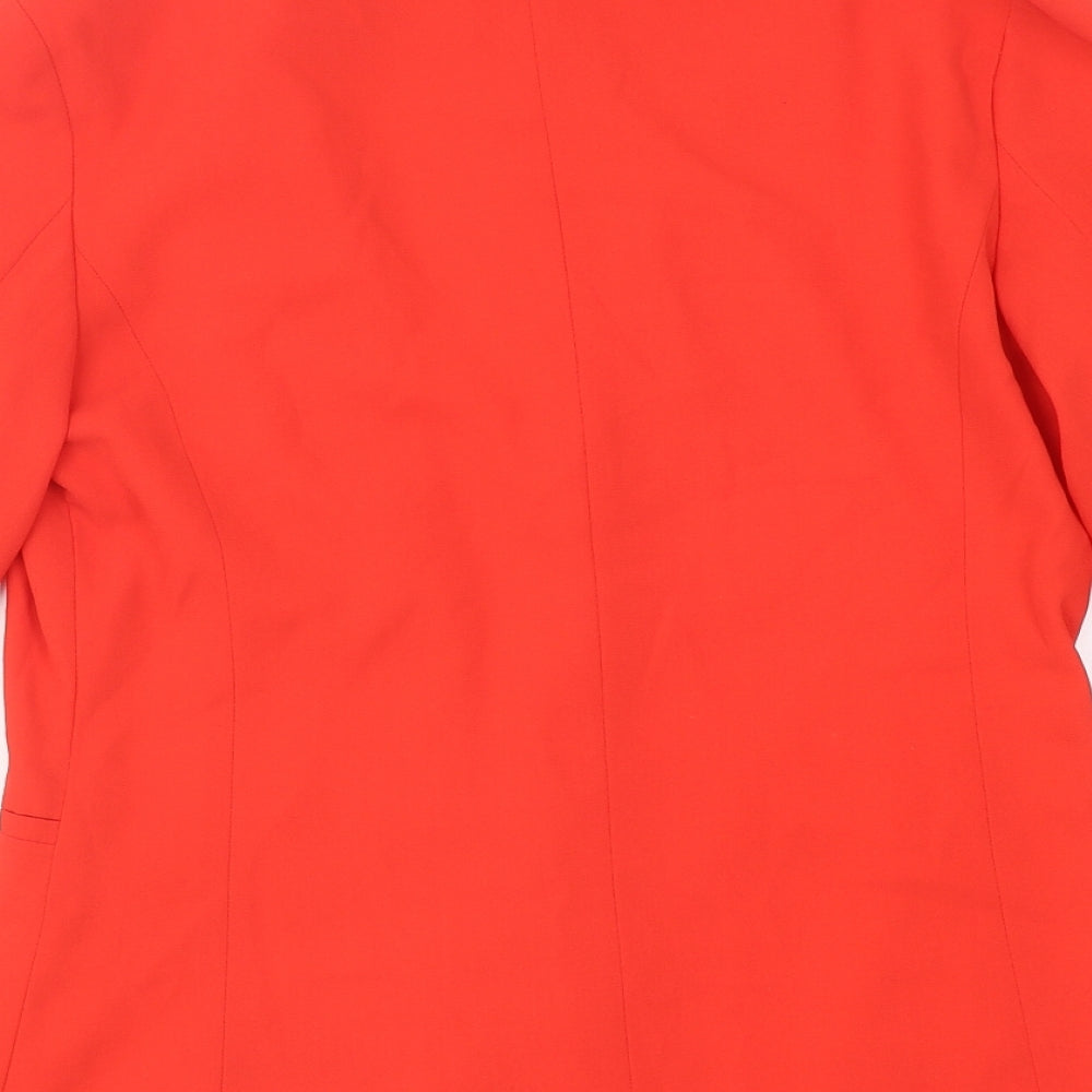 New Look Womens Red Jacket Blazer Size 10