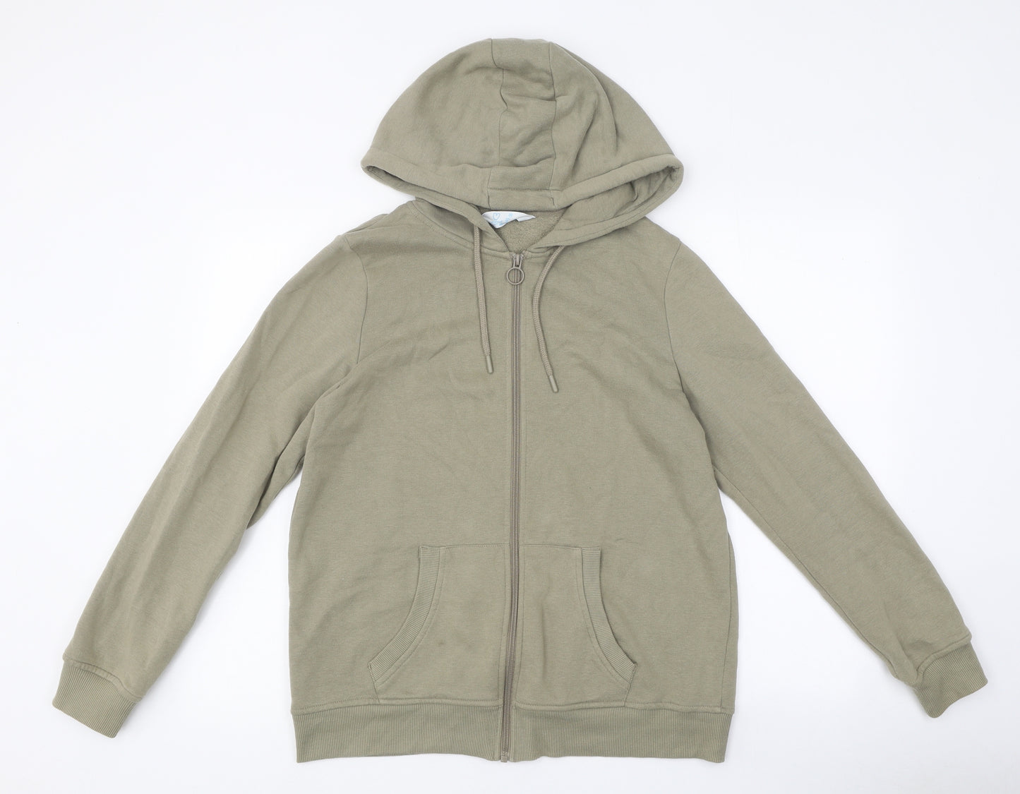 Primark Mens Green Polyester Full Zip Hoodie Size M