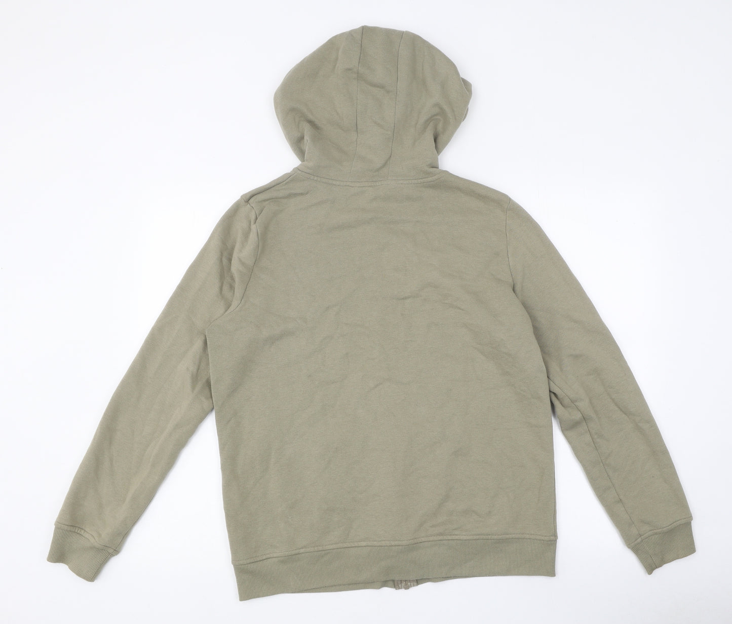Primark Mens Green Polyester Full Zip Hoodie Size M