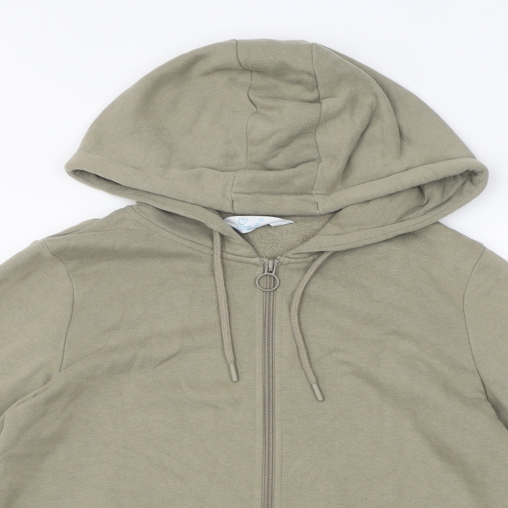 Primark Mens Green Polyester Full Zip Hoodie Size M
