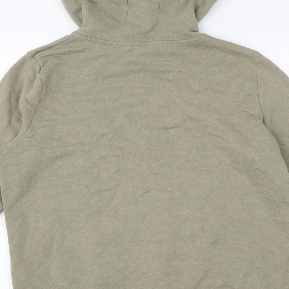 Primark Mens Green Polyester Full Zip Hoodie Size M