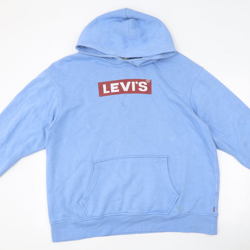 Levi's Mens Blue Polyester Pullover Hoodie Size XL