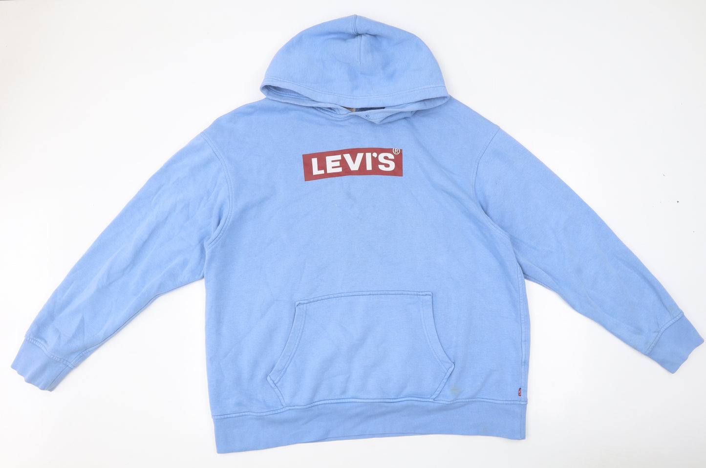 Levi's Mens Blue Polyester Pullover Hoodie Size XL