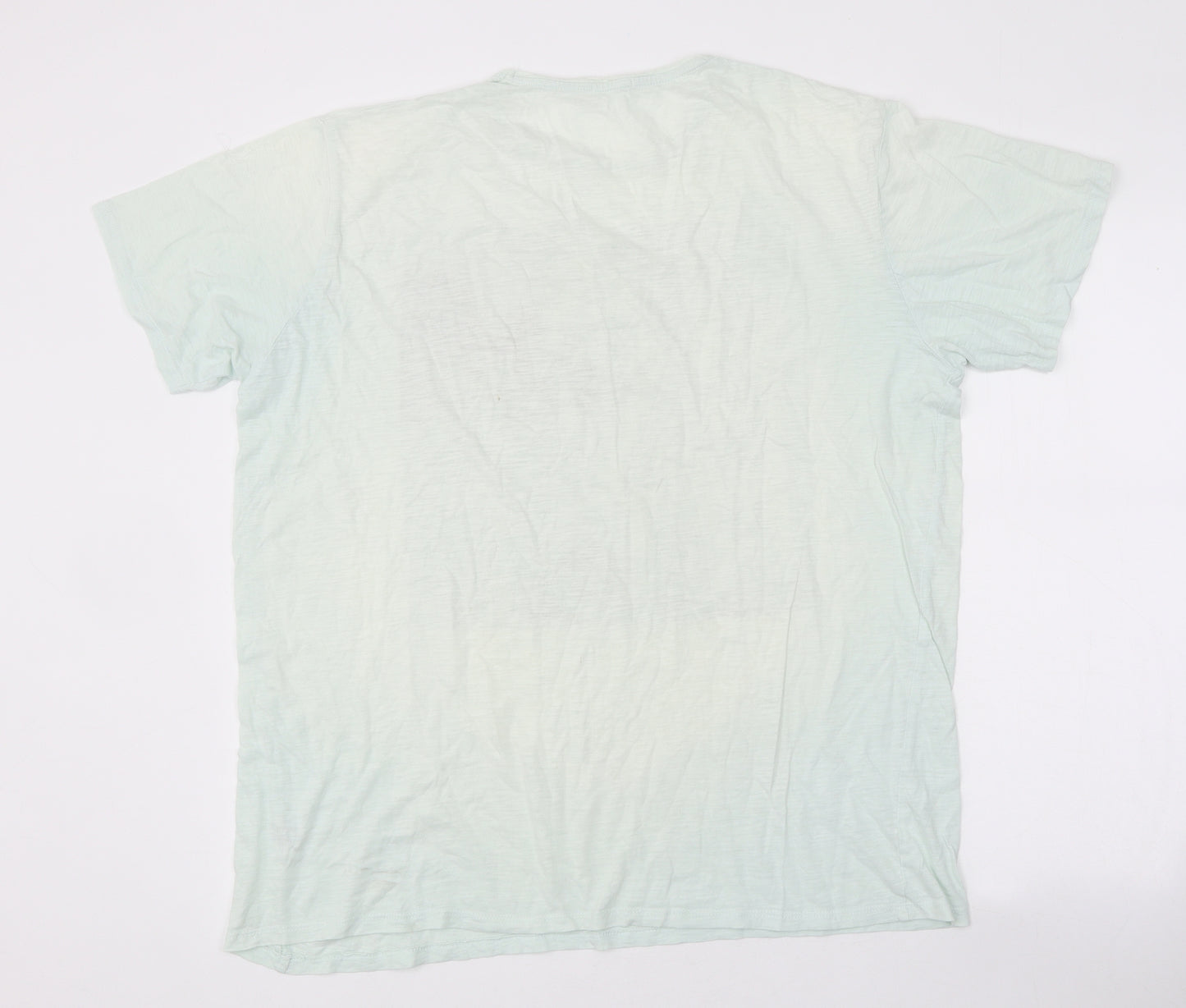TEX Mens Green Polyester T-Shirt Size XL Round Neck - Cape Verde
