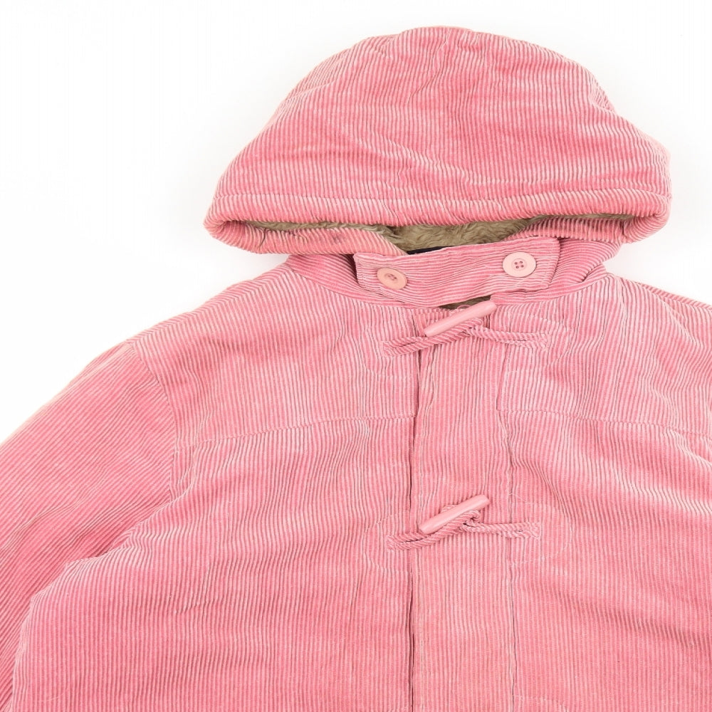 Cotton Traders Womens Pink Pea Coat Coat Size M Toggle