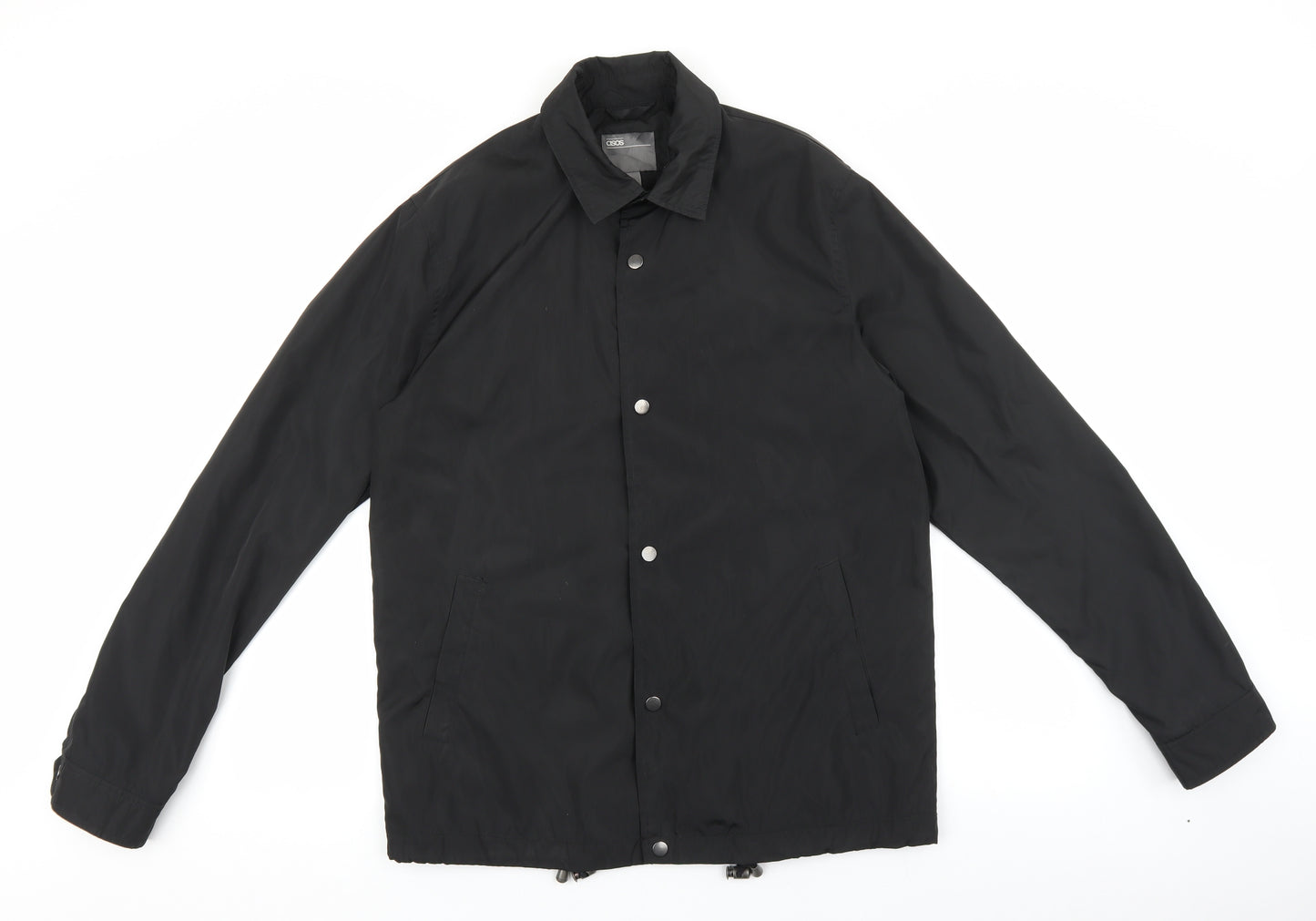 ASOS Mens Black Jacket Size M Snap