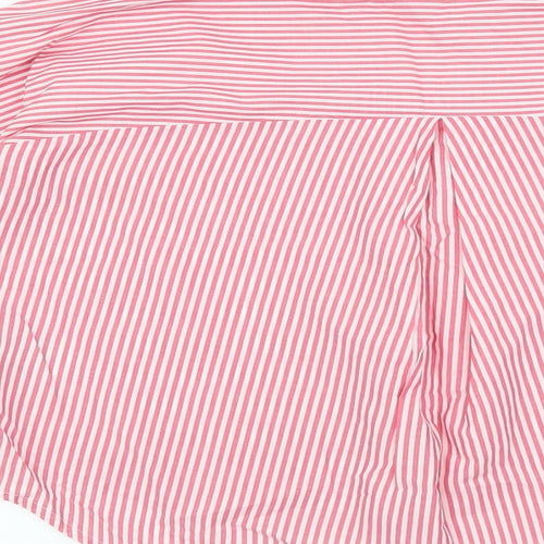 New Look Womens Multicoloured Striped Cotton Basic Blouse Size 8 Boat Neck