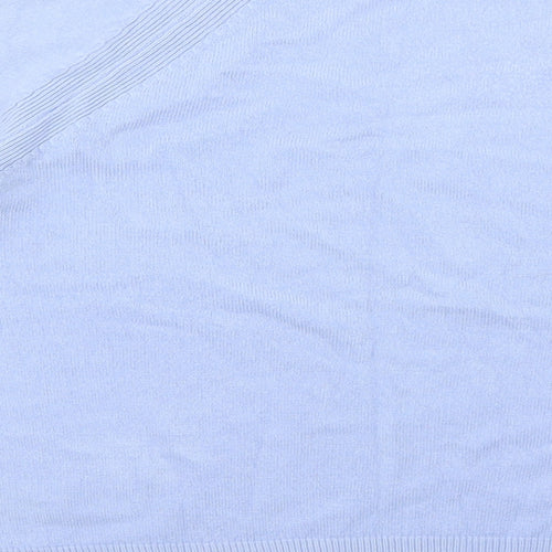 Marks and Spencer Womens Blue Mock Neck Acrylic Pullover Jumper Size 8