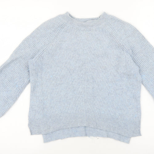 Marks and Spencer Womens Blue Round Neck Polyamide Pullover Jumper Size S
